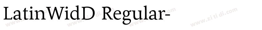 LatinWidD Regular字体转换